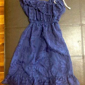 Lilly Pulitzer Navy Floral Strapless Dress -XS